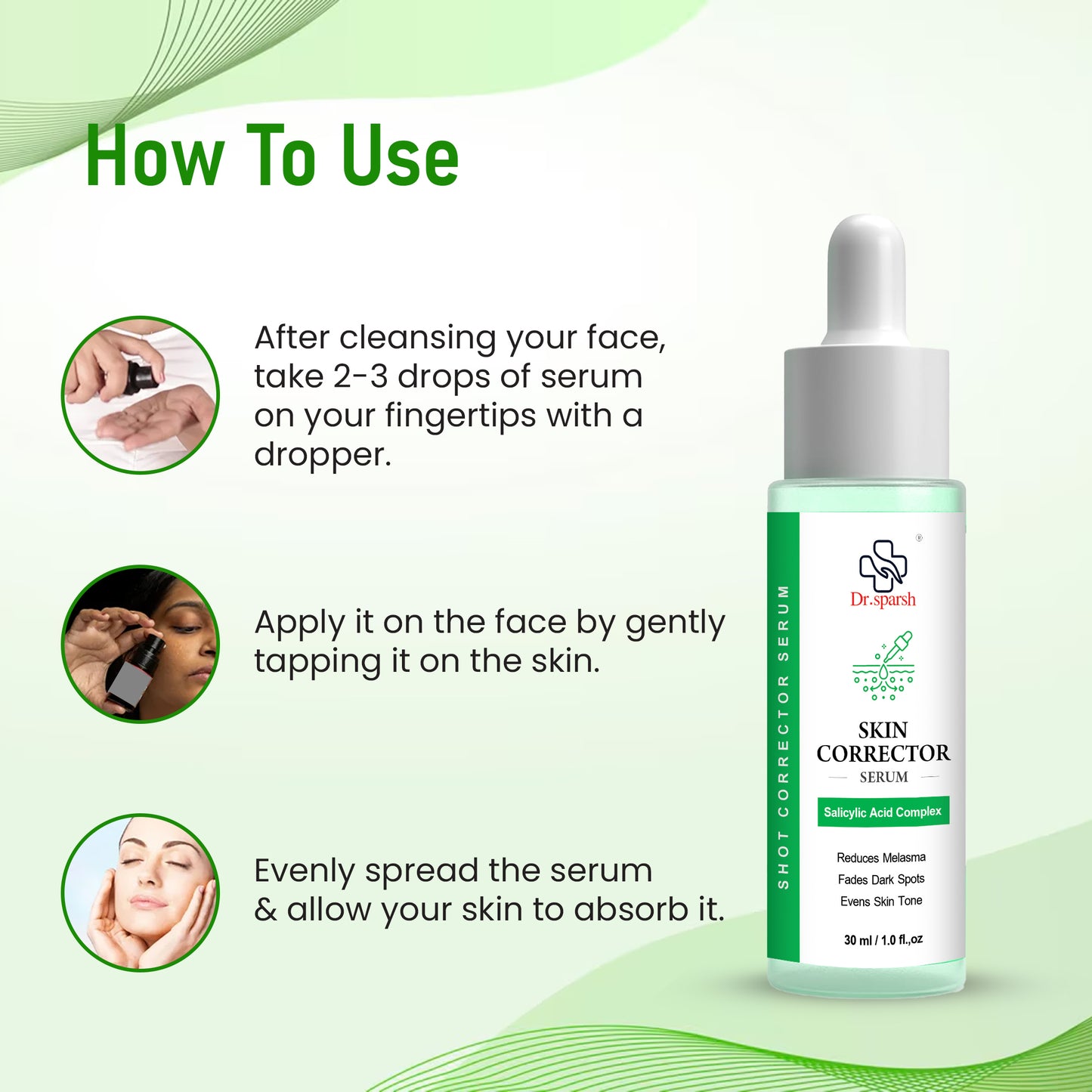 Dr.Sparsh Skin Corrector 2% Alpha Arbutin Serum for Pigmentation & Dark Spots Removal | Anti-pigmentation Face Serum with Hyaluronic Acid to Remove Blemishes, Acne Marks & Tanning | 30 ml